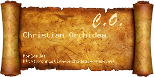 Christian Orchidea névjegykártya